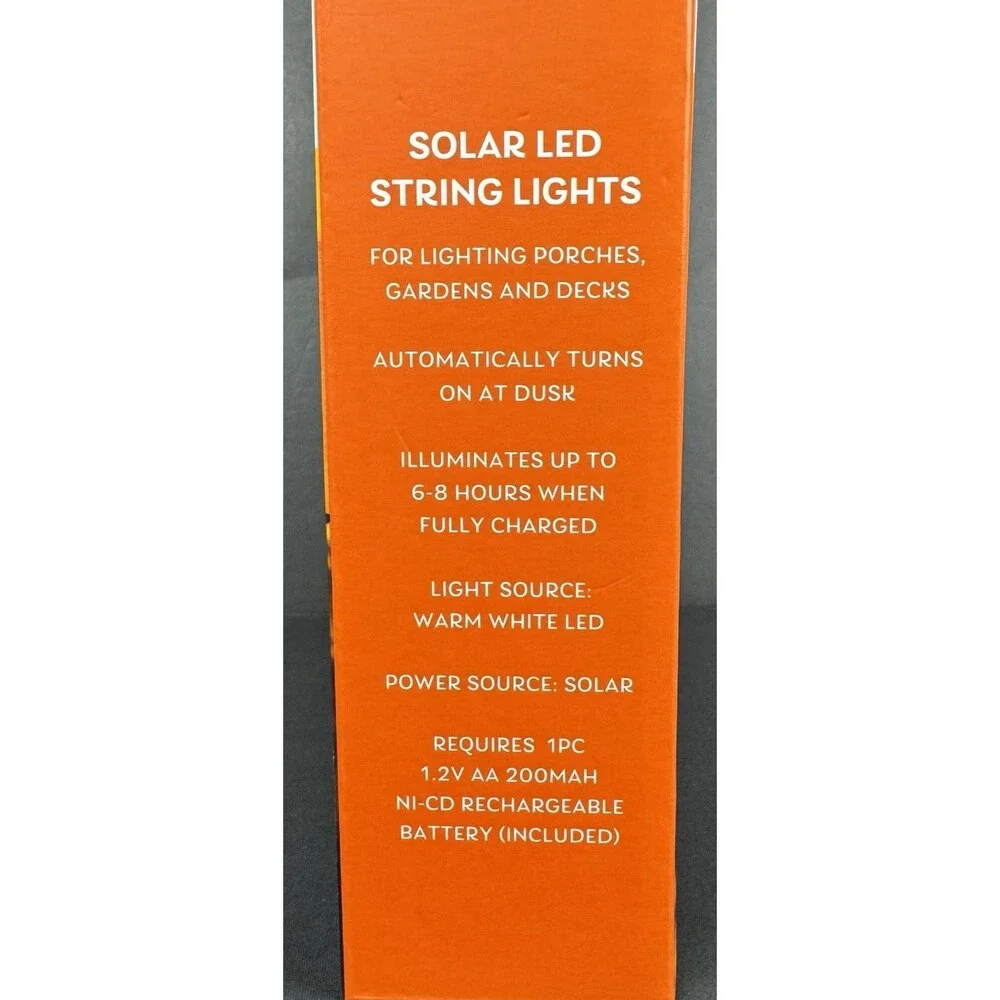 Sun Canyon Solar LED String Rope Lights 16ft Lighted 22 Ft Total 50 Lights New